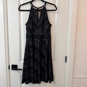 Le Chateau Elegant Black Halter Dress